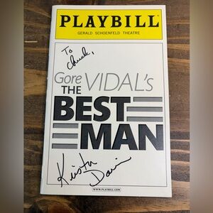Kristen Davis Gore Vidal’s The Best Man Broadway Playbill SIGNED To Chuck